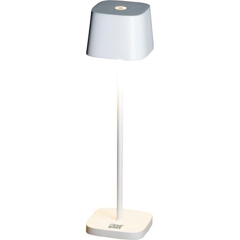 Konstsmide Lámpara de mesa moderna blanca inalámbrica LED