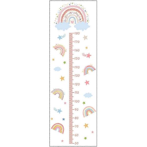 Sticker mural toise arc-en-ciel pour chambre d'enfant (1/5)