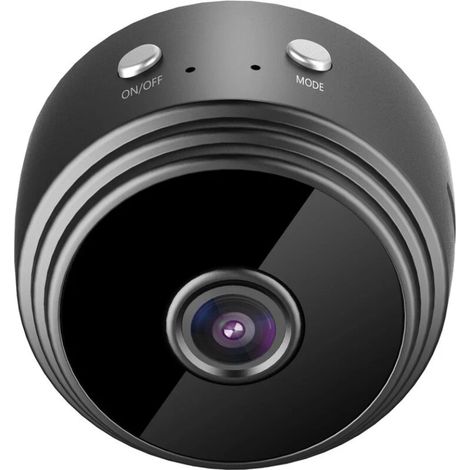 Mini caméra espion cachée WiFi, petite caméra HD 1080p avec vision nocturne, détection de mouvement, caméra de surveillance pour nounou, usage intérieur et extérieur, à domicile.(Noir) (1/5)