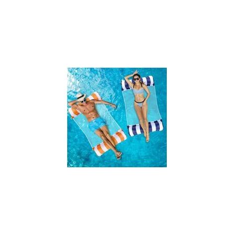 Bouee Piscine Adulte 2 Pièces, 4 in 1 XL Matelas Piscine Gonflable, Hamac Gonflable Piscine, Matelas Filet Piscine, Hamac de Piscine, Bouées et Matelas Gonflables 2 Personnes Piscine (1/5)
