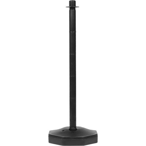 Poteaux de barrière extérieure pour contrôle des foules, barrières de supermarché, noir, cylindrique, 85 x 31 cm, lot de 1 (1/5)