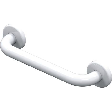 Barre d’appui en acier inoxydable recouvert d’epoxy droite 600mm AKW 01242WH (1/3)