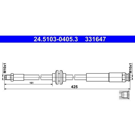 Flexible de frein ATE 24.5103-0405.3 OPEL 13363239 13444289 5 62 144 5 62 244