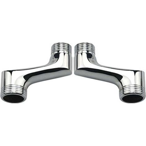 Duschwinkelstück, Messing-Winkelreduzierstück, verstellbarer Schwenkarm, Wand-Winkelstück, 1/2"- auf 3/4"-Abzweig, verchromt