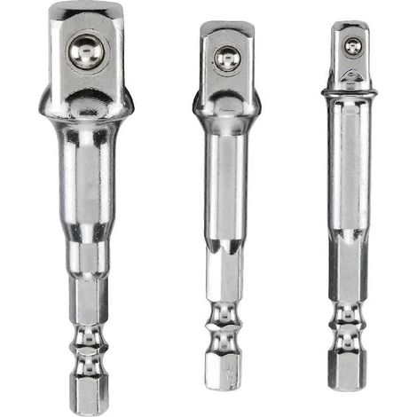Adaptateurs pour douilles - porte-embouts de tournevis ou perceuse-visseuse - douilles 1/4, 1/2 ou 3/8 (1/2)