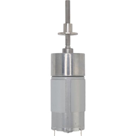 12-V-Gleichstrom-Getriebemotor mit Gehäuse aus Aluminiumlegierung und Spule aus Messing, Drehung im und gegen den Uhrzeigersinn, 900 U/min, Flansch inklusive.