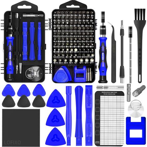 Kit de Tournevis Aimanté Torx T6 T8 T9 T10, Pentalobe P2 P5,Triwing y00 y0,plat,cruciforme avec levier kit nettoyage pc reparation pour iPhone/macbook/ps4/ps5/xbox/switch manette,lunettes,telephone (1/5)