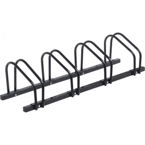 Vivol – Rangement râtelier pour 4 vélos en acier galvanisé – Ouvertures extra larges jusqu'à 5,5 cm – Fixation murale ou au sol