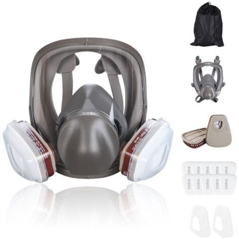 Masque respiratoire intégral réutilisable 6800 pour la peinture, le polissage et le soudage, masque anti-poussière, 2 types de connecteurs