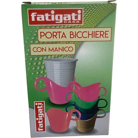 Lot de 6 porte-gobelets colorés avec poignée, coupe-vent, multicolore porte-verres jetables (1/5)
