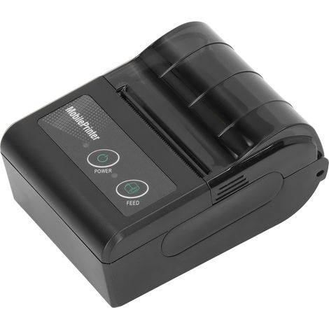 Imprimante de reçus Bluetooth, contrôle par smartphone, imprimante d'étiquettes thermique 200 dpi, comprend 1 rouleau de papier d'impression.