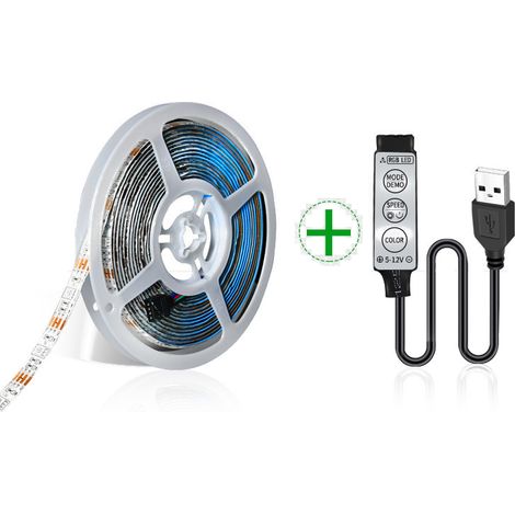 Kit de bande LED RGB 5M avec mini contrôleur à 3 broches