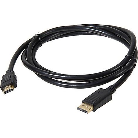 Câble convertisseur DisplayPort mâle vers HDMI mâle compatible de 1,8 m pour PC, TVHD, DV et tablette - FFY (1/4)