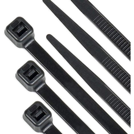 Colliers de serrage noirs 300mm x 7.6mm, lot de 100, résistants aux UV (1/5)
