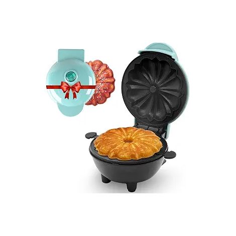 Mini appareil à gâteaux, gaufrier en forme de gâteau, moule antiadhésif/rétroaction, appareil à crêpes portable pour enfants, facile à nettoyer