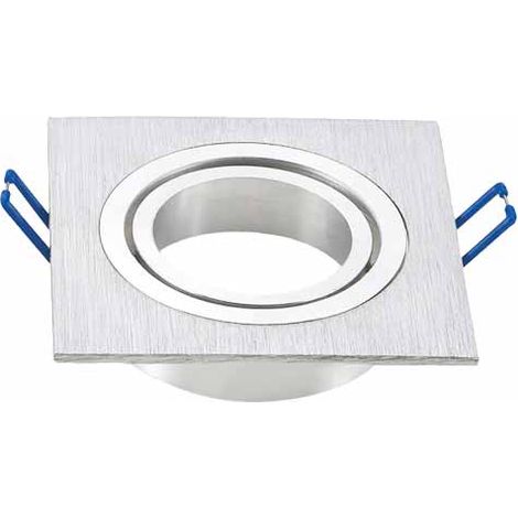 V-TAC VT-782 3606 Portafaretto LED da Incasso Orientabile Quadrato GU10 in Alluminio Spazzolato (1/5)