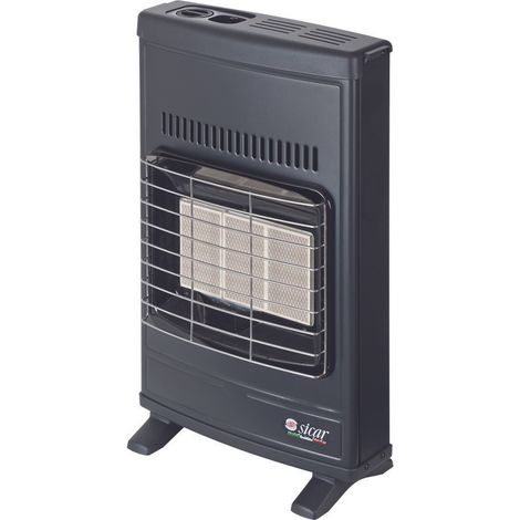 STUFA INFRAROSSI  A GAS METANO 4200W GRIGIA  misure cm.42,5x15x64h. peso kg.6,5  ECO40    SICAR
