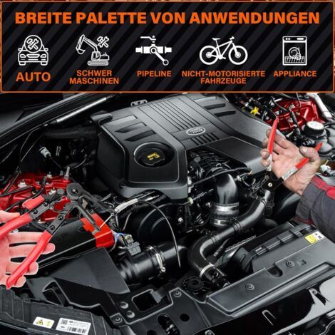 2-teiliges Schlauchscheibenzangen-Set — Werkzeug für Schlauch- und selbstspannende Schellen, Auspuffscheibenzange — Flexibles Auspuffschellen-Werkzeug mit 650 mm Seilzug für Montage und Demontage
