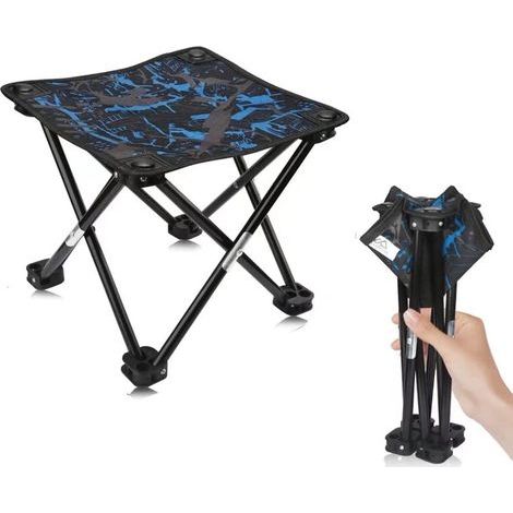 Campinghocker, tragbarer Klapphocker, Mini-Klapphocker, Angelhocker für Erwachsene, Angeln, Wandern, Gartenarbeit und Strand mit Tragetasche, Oi-FRIS (Camouflage) (1/5)