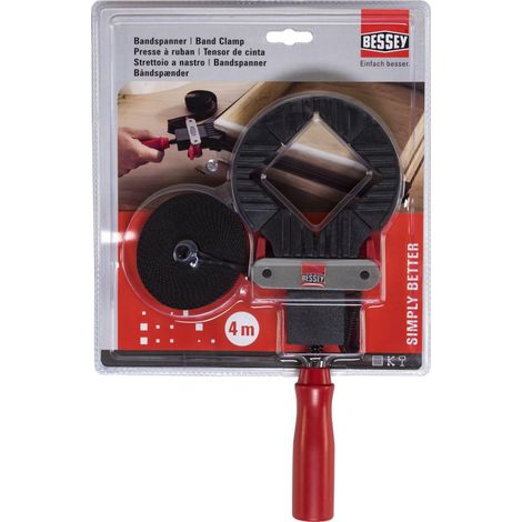 Bessey Prensa de cinta BAN 400 plateada robusta y ligera
