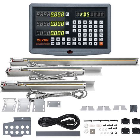 VEVOR Digitalanzeige 400/450/950mm Linearskala 3-Achsen-DRO-Display-Kit, Präziser 5-μm-Lesekopf (1/5)