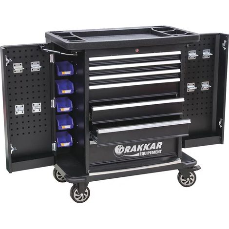 Servante 7 tiroirs avec 2 portes latérales - 107 outils (1/3)