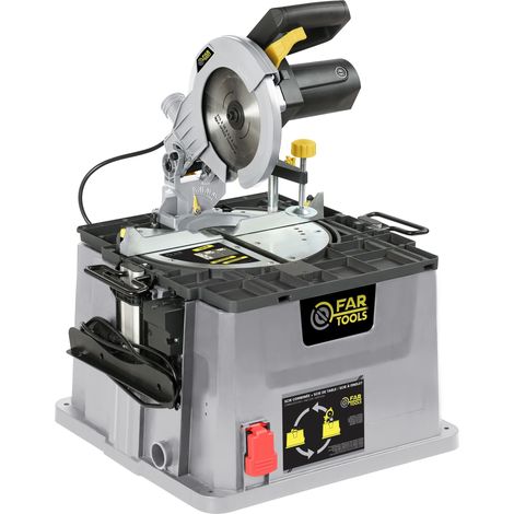 Fartools Pro – Scie à onglet réversible 1500W – Lame Ø 210 mm pour bois dur – Profondeur de coupe 60 mm – Système de bascule rapide (1/3)