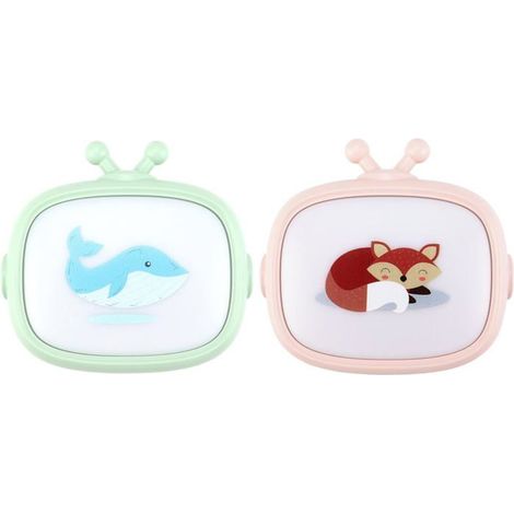 TRAHOO-Veilleuse Enfant Prise Électrique, Lot de 2 Lampe de Chevet Bébé avec Capteur Crépusculaire, LED Lumière de Nuit Nomad[J123] (1/5)