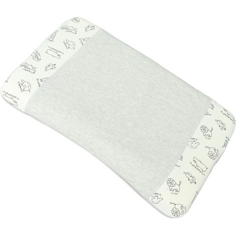 Oreiller bébé correcteur de tête et soutien de la nuque, oreiller en coton pour tout-petits, idéal pour dormir en toutes saisons, motif animaux noir et blanc (1/5)
