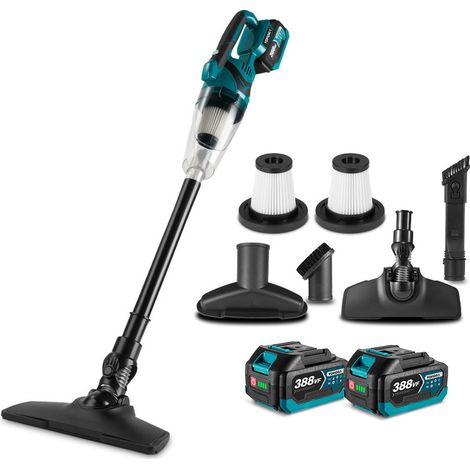 Scope elettriche Aspirapolvere con 2 Batterie +6 Accessorio +2 elemento filtrante dell'aspirapolvere