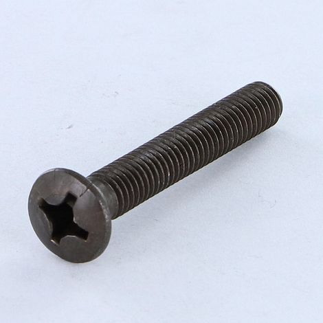 Vis métaux Tête fraisée bombée TFB Pozi M5X40 Acier zingué noir-1 pièce