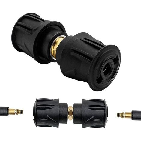 Accessoires pour machine de nettoyage haute pression : connecteur rapide haute pression double tête Karcher, adaptateur de raccordement de tuyau