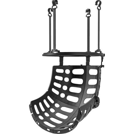 Rebounder da basket girevole a 360° con guida di rimbalzo, plastica nera, 35,6 x 35,6 x 75,5 cm (1/5)