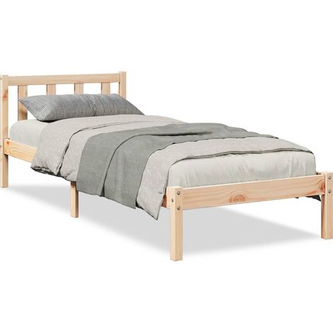 Maison Exclusive - Massivholzbett Extra Lang ohne Matratze 80x220