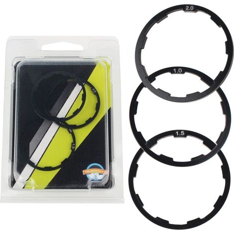 3PCS Bicycle Spacer, Bicycle Freewheel Washers, Cassette Flywheel Hub Spacer, Flywheel Gasket, Hub Adapter 1mm+1.5mm+2mm (1/5)