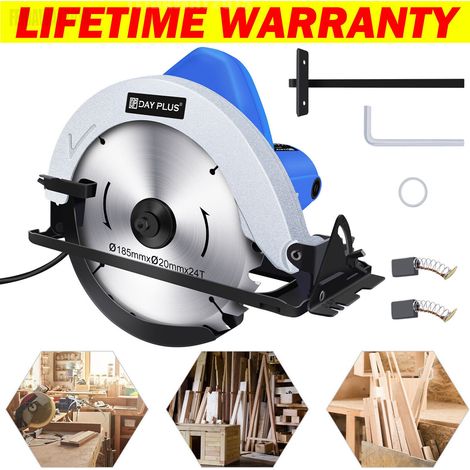 Electric Circular Saw Heavy Duty Wood Metal DIY Cutting 185mm Blades Power Tools (1/5)