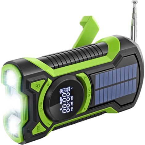 Radio Solaire Haut-Parleur Multibande Et Lampe Torche Haute (1/5)