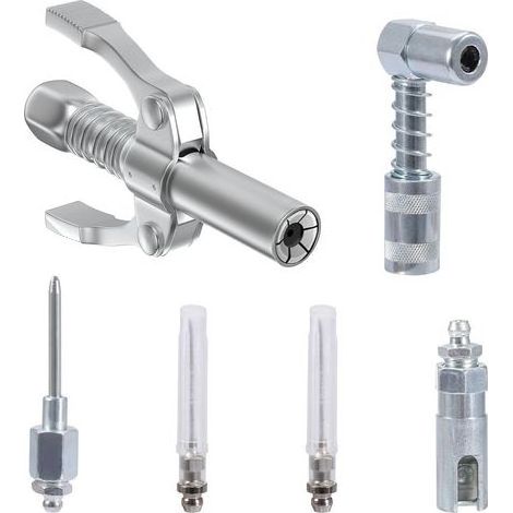 Ugello manuale per ingrassatore con ago, attacco rapido per ingrassatore da 1/8" NPT con ago iniettore, 6 pezzi (1/4)
