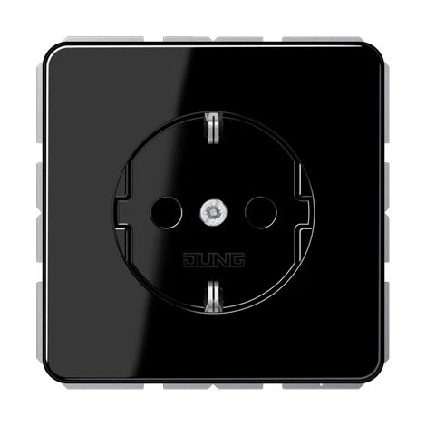 Enchufe eléctrico Jung CD 1520 SW negro 16A 250V empotrable