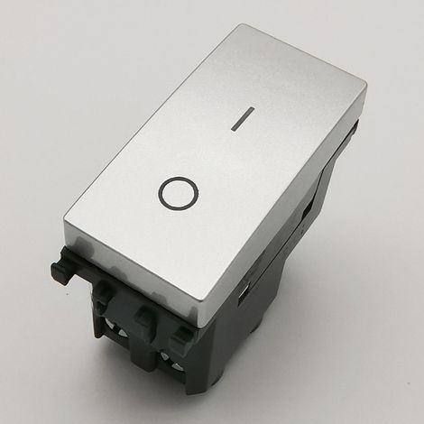 Interruttore bipolare silver serie T2 Tot Electric 462694