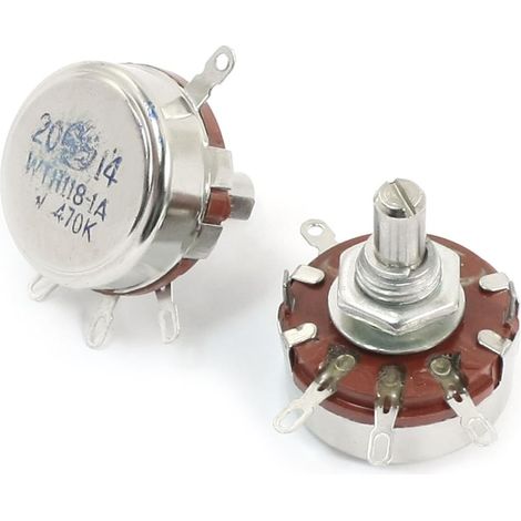 Potentiomètre rotatif à film de carbone WTH118-1A, 470K Ohm, 20%, 2 watts, pièces (452913a81be7f7a26