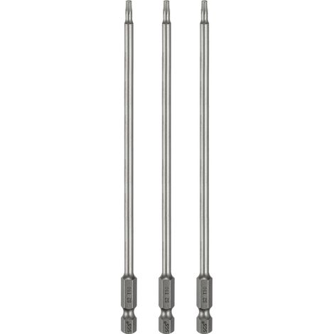 3Pcs Embout De Tournevis T10 Torx Tige Hexagonale 1/4" Magnétique (1/5)