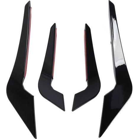Kit de carrosserie de canards décoratifs d'aileron de séparateur de lèvre de pare-chocs avant pour la série 2 M2 F87 2016-2021 noir brillant (1/5)