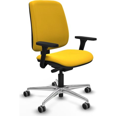 Silla de oficina piqueras y crespo Alares cuero sintético amarillo (1/2)