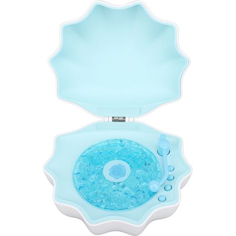Enceinte lampe coquillage, enceinte de projection musicale, basse puissante, mini enceinte de bureau portable pour la maison ou le bureau, bleue (1/5)