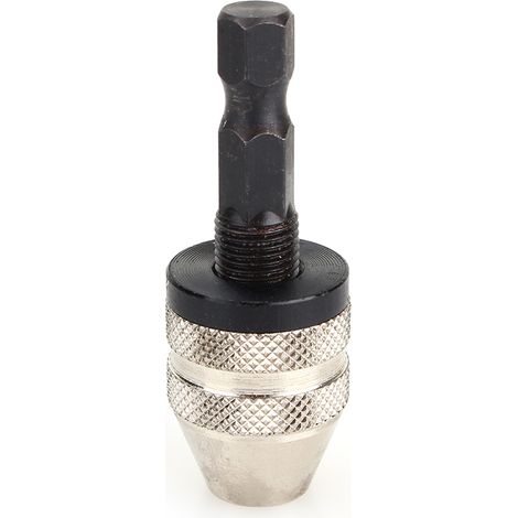 1/4" 0.33.6mm Quick Change Keyless Drill Bit Chuck Hex Shank Adapter Converter (1/5)
