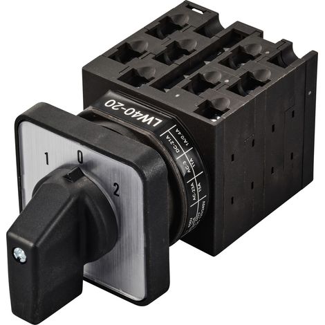 TRU COMPONENTS TC-LW40-20 D404/4A48I Nockenschalter  20 A 690 V 2 x 45 ° Schwarz, Grau 1 St.