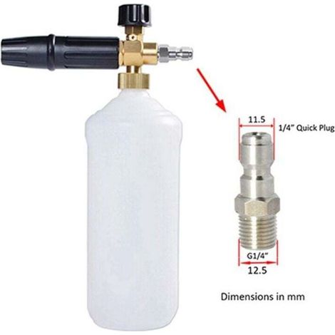Connecteurs Rapides Pour Mousse Neige Nettoyeur Haute Pression 1 4 Pouce Adaptateur Baguette Déconnexion Rapide (1/4)