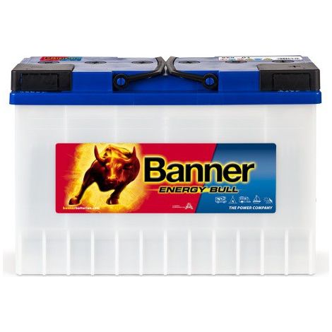 Batterie décharge lente 95901 12V 115Ah – Plomb Calcium – Pour énergie solaire et éolienne – Longueur 350mm – Avec entretien – Banner