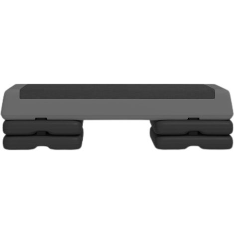 Stepper aérobic réglable 10,5/15,5/20,5 cm, antidérapant, plastique gris, maison sport bureau (1/5)
